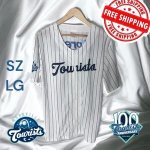 100th Anniversary MiLB Asheville Tourists Full Zip Promo Jersey Large FREE SHIP